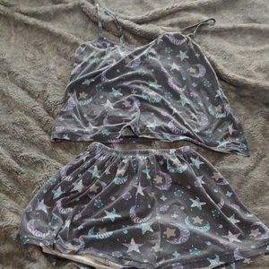 Shein pajama set blue and purple